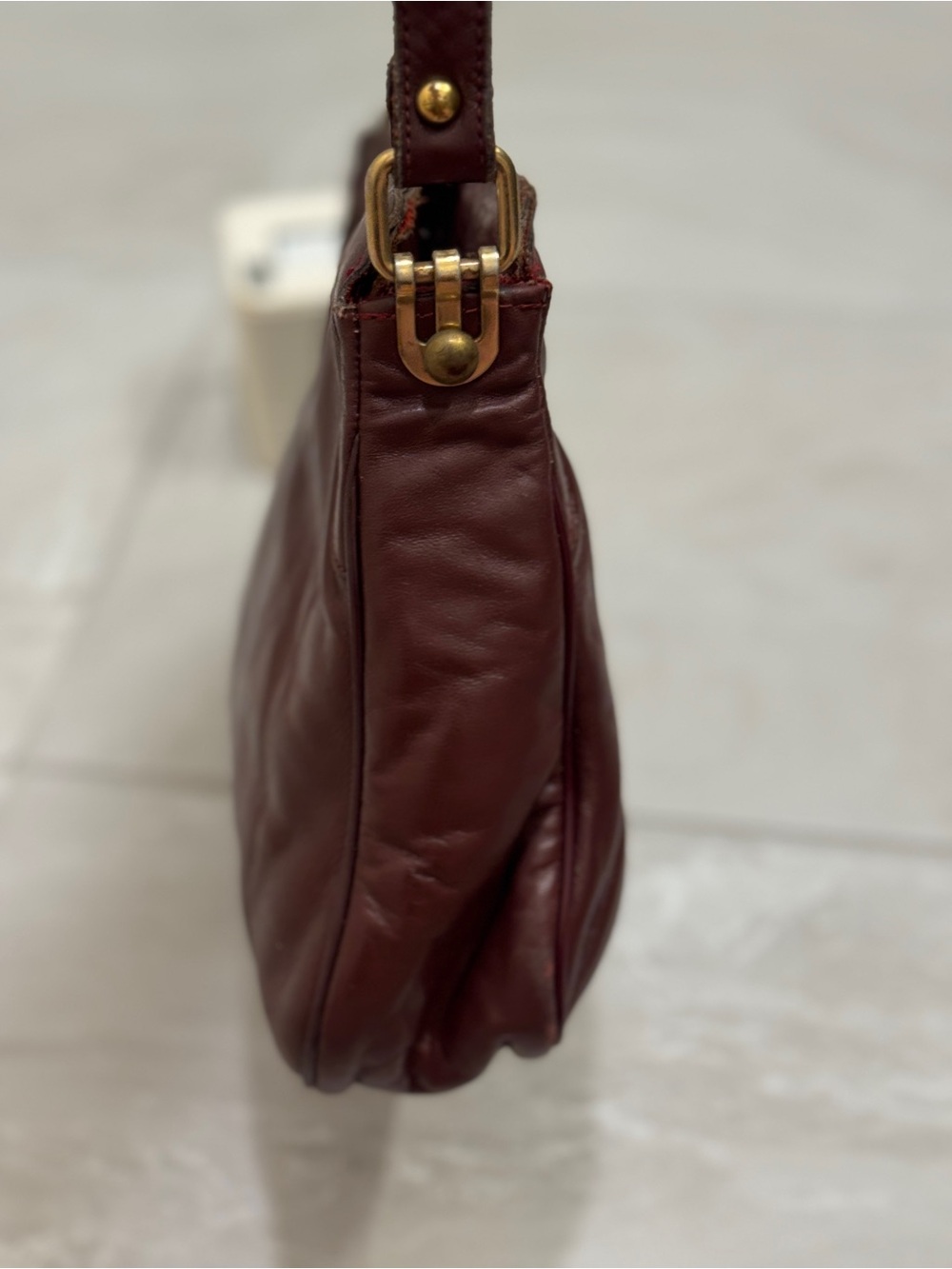 Etienne Aigner Vintage Oxblood Burgundy Shoulder Bag - Picture 6 of 12